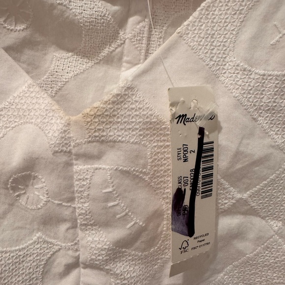 Madewell White Textured Blouse - Picture 2 of 4